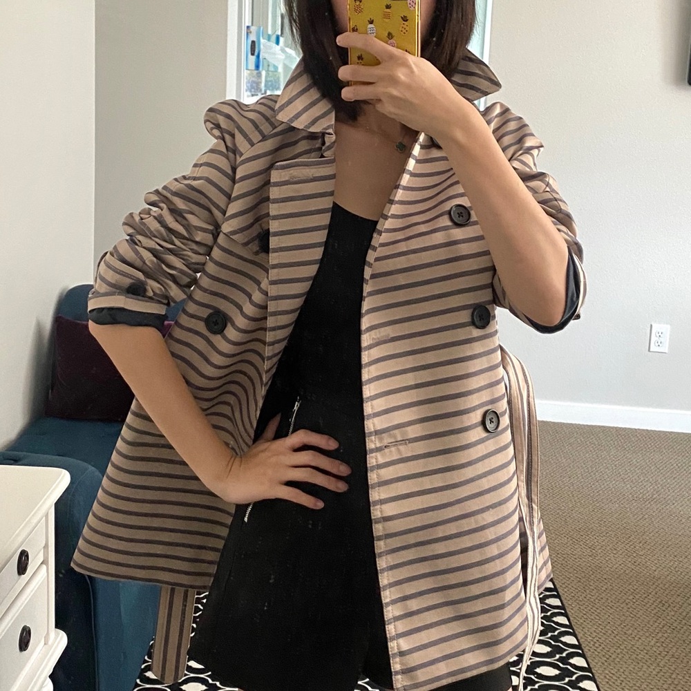 NWT Coach striped trench
